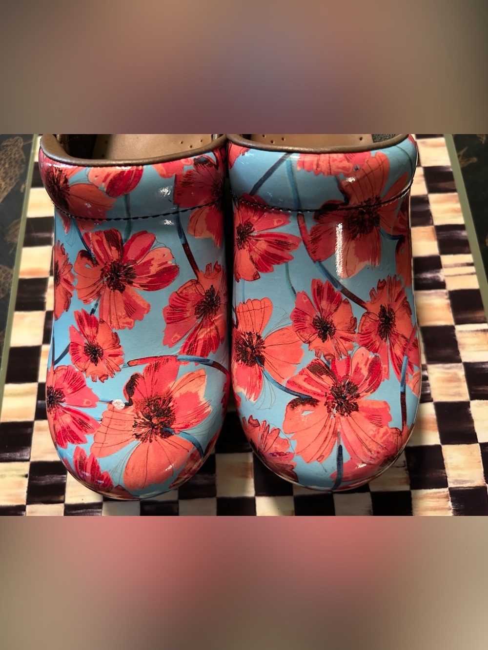 Gorgeous Dansko Poppies Limited Edition Professional Clog Size 8.5 or 39 - Picture 2 of 9